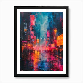 New York City At Night 1 Art Print