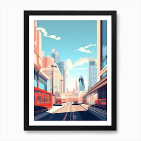 City Of London Retrofuturism3 4x Art Print