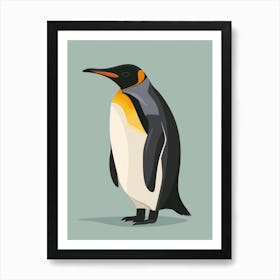 King Penguin Grytviken Minimalist Illustration 1 Art Print
