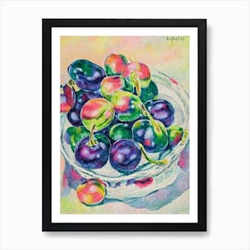 Cranberry Vintage Sketch Fruit Art Print