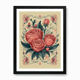 Vintage Roses Art Print