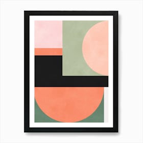 Geometry and boho colors 3 Art Print