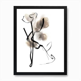 Abstract Rose Flowers Art Print