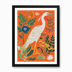 Spring Birds Egret 3 Art Print