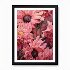 The Pink Sunflowers Art Print