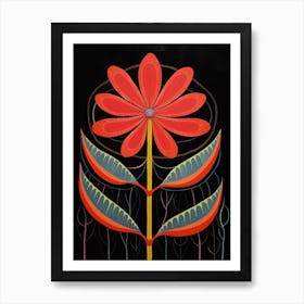 Kangaroo Paw 2 Hilma Af Klint Inspired Flower Illustration Art Print