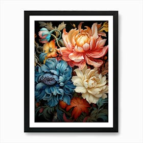 Russian Peonies Art Print