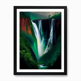 Jog Falls, India Nat Viga Style (2) Art Print