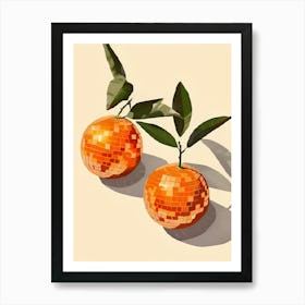 Two Oranges Art Print