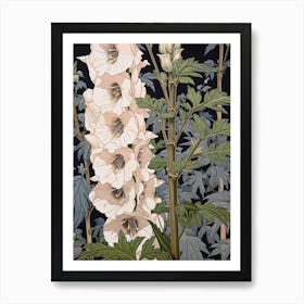 Flower Illustration Delphinium 3 Poster