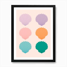 Rainbows Shells Art Print