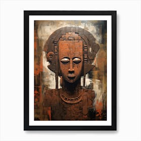 Whispers of the Savanna: Masked African Tribes Art Print