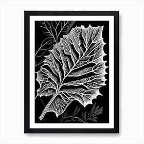 Sorrel Leaf Linocut Art Print