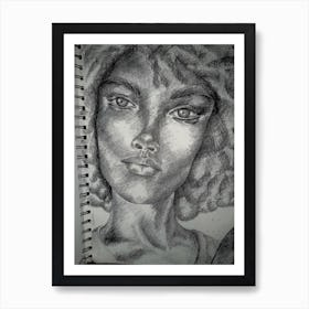 Portrait Of A Black Woman APT37 1 Art Print