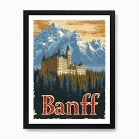 Aihrgdesign A Vintage Travel Poster Of Banff 1 Affiche