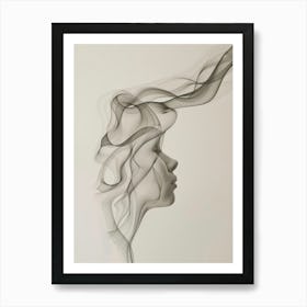 Smoke - Portrait Of A Woman Art Print