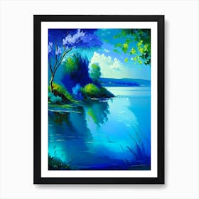 Water Inspired Surrealistic Scene Waterscape Impressionism 1 Art Print