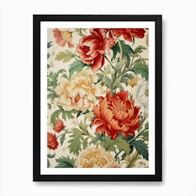 Floral Wallpaper 220 Art Print