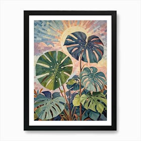 Monstera Sunrise no2 Art Print