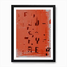 Red Letter Art Print