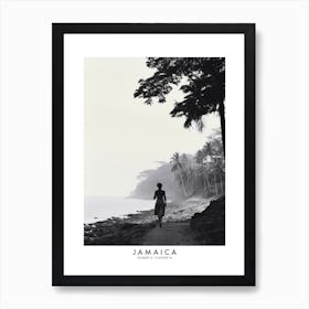 Poster Of Jamaica, Black And White Analogue Photograph 4 Art Print