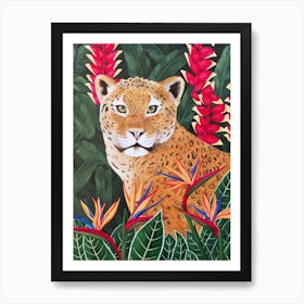 Leopard In Jungle Art Print