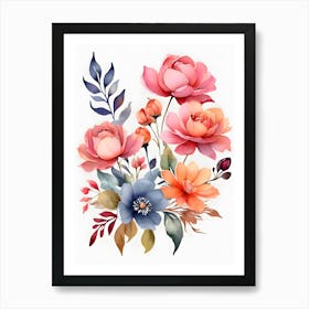 Watercolor Flowers 46 Art Print