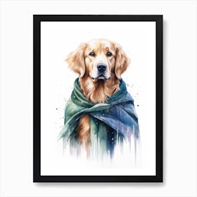 Golden Retriever Dog As A Jedi 2 Art Print