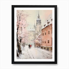 Dreamy Winter Painting Munich Germany 3 Art Print