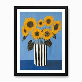 Sunflowers In A Vase 27 Art Print