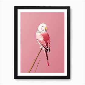 Minimalist Budgerigar 3 Illustration Art Print