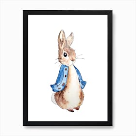 Rabbit, Peter, Animal, Decoration, Bedroom, Nursery, Cot, Kids, Nature, Art, Wall Print Art Print