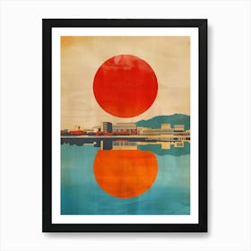 Hiroshima Peace Memorial Park Mid Century Modern  2 Art Print