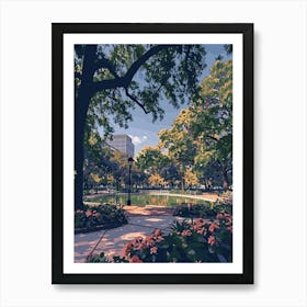 City Park Minimal Painting 4 Art Print