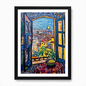 Window Moscow Russia In The Style Of Matisse 1 Art Print