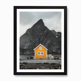 Yellow Norwegian Cottage Art Print