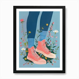 Flowers And Sneakers Spring 1 Art Print