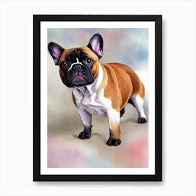 French Bulldog 2 Watercolour Dog Art Print