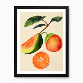 Melon Watercolour Fruit Painting Fruit Art Print