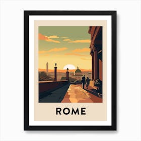 Vintage Travel Poster Rome Art Print