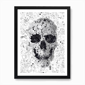 Doodle Skull Art Print