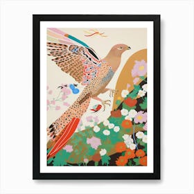 Maximalist Bird Painting Hawk 2 Art Print