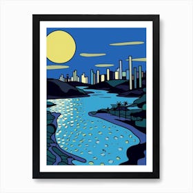 Minimal Design Style Of Singapore City, Singapore 3 Art Print