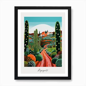 Poster Of Agrigento, Italy, Illustration In The Style Of Pop Art 4 Art Print