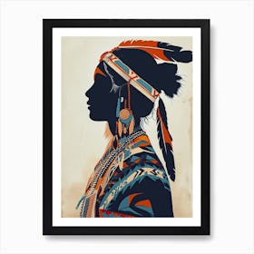 Osage Origins In Abstract Art ! Native American Art Art Print