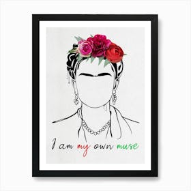 Frida Kahlo Portrait Art Print