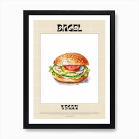 Vegan Bagel 3 Art Print