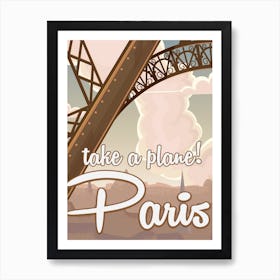 Take A Plane Paris 1 Art Print