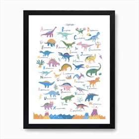 Abc Dinosaurus Art Print