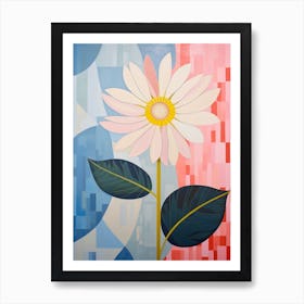 Oxeye Daisy 1 Hilma Af Klint Inspired Pastel Flower Painting Art Print